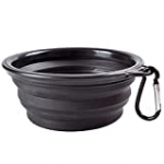 Pet Collapsible Bowl, Collapsible Dog Water Bowls for Cats Dogs, Portable Pet Feeding Watering Dish for Walking Parking Traveling (Small – 12 oz, Black)