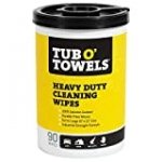 Tub O Towels TW90 Heavy-Duty 10″ x 12″ Size Multi-Surface Cleaning Wipes, 90 Count Per Canister