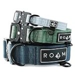 Made to ROAM Premium Dog Collar – Adjustable Heavy Duty Nylon Collar with Quick-Release Metal Buckle (Oregon Haze, Size 4)