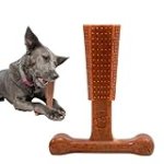 SPOT Bam-bones PLUS T Bone – Bamboo Fiber & Nylon, Durable Long Lasting Dog Chew for Aggressive Chewers – Great Toy for Adult Dogs & Teething Puppies under 60lbs, Non-Splintering, 6in, Beef Flavor