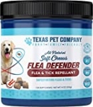 Texas Pet Company Flea and Tick Prevention for Dogs Flea Defender All Natural Flea and Tick Repellent Soft Chews for Dogs – Bacon Flavor Dog Treats for Fleas 120 Ct 9oz