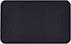 AmazonBasics Waterproof Anti-Slip Silicone Pet Food and Water Bowl Mat, 18.5 x 11.5 Inches, Black