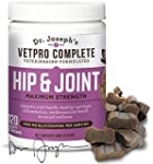 VetPro Complete Glucosamine for Dogs Hip & Joint Care – Maximum Strength Soft Chews with Chondroitin, MSM, Turmeric, Vitamin C, Omega 3 – Treats Hip Dysplasia, Arthritis, Pain – 120 Chicken Flavor