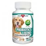 Probiotics for Dogs – Digestive Enzymes, Diarrhea Treatment for Dogs, Promotes Healthy Stomach and Digestion – Relieves Constipation and Gas – 120 Chew-able Tablets