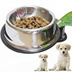 Whippy Stainless Steel Dog Bowl for Small,Medium,Large Pets Set of 2 (Silver, Small,6oz)