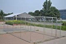 ChickenCoopOutlet Backyard Dog Kennel Outdoor Pet Pen Chain Link Fence House Large Cage 20’x10’x6′ i.e. 3×6 Meters
