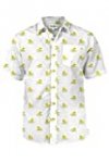 Men’s White Dapper Ducky Hawaiian Shirt – Rubber Duck Button Down Aloha Shirt