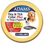 Adams Flea & Tick Collar Plus for Dogs & Puppies, 2 Pack Grey One Size