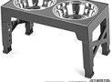 Niubya Elevated Dog Bowls with 2 Stainless Steel Dog Food Bowls, Raised Dog Bowl Adjusts to 5 Heights (3.15″, 8.66″, 9.84″,11.02″, 12.2″) for Small Medium and Large Dogs