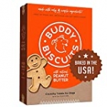 Buddy Biscuits Oven Baked Treats with Peanut Butter, Whole Grain – 16 oz. – Single Box