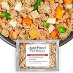 JustFoodForDogs Frozen Fresh Dog Food, Complete Meal or Dog Food Topper, Beef & Russet Potato Human Grade Dog Food Recipe, 18 oz (Pack of 7)