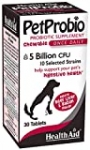 HealthAid PetProbio, 5 Billion with Probiotic, 10 Strains, 30ct, Once Daily for Cats and Dogs, Helps with Pet’s Digestive Health, Natural Beef, Liver, Bacon Flavor