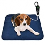 RIOGOO Pet Heating Pad, Electric Heating Pad for Dogs and Cats Indoor Warming Mat with Auto Power Off (M:18″ x 18″)
