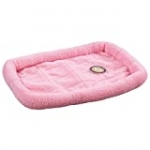 Slumber Pet Sherpa Crate Beds  – Comfortable Bumper-Style Beds for Dogs and Cats, Medium, Baby Pink