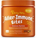 Zesty Paws Allergy Immune Supplement for Dogs – with Omega 3 Wild Alaskan Salmon Fish Oil & EpiCor + Digestive Prebiotics & Probiotics – Anti Itch & Skin Hot Spots + Seasonal Allergies – 90 Chews