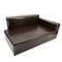 FixtureDisplays Contemporary Chocolate Brown PU Leather Dog Sofa Bed Couch Chaise Cat Seat 12198 12198