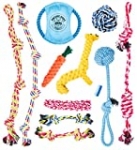 Pacific Pups Products supporting pacificpuprescue.com dog rope toys for aggressive chewers-set of 11 nearly indestructible dog toys-bonus giraffe rope toys-benefits non profit dog rescue.